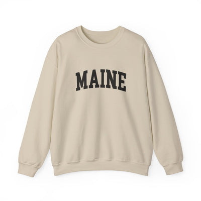 Maine Varsity Crewneck Sweatshirt S / Sand - The Northwest Store