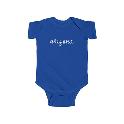 Arizona Script Baby Bodysuit Royal / NB (0-3M) - The Northwest Store