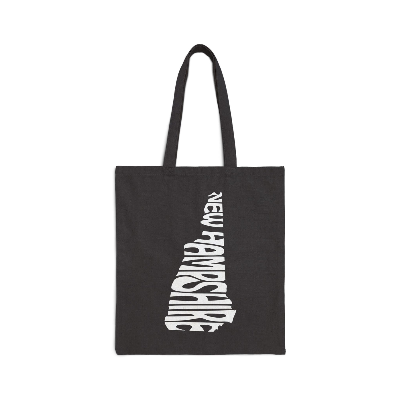 New Hampshire State Shape Tote Bag Black / 15" x 16" - The Northwest Store