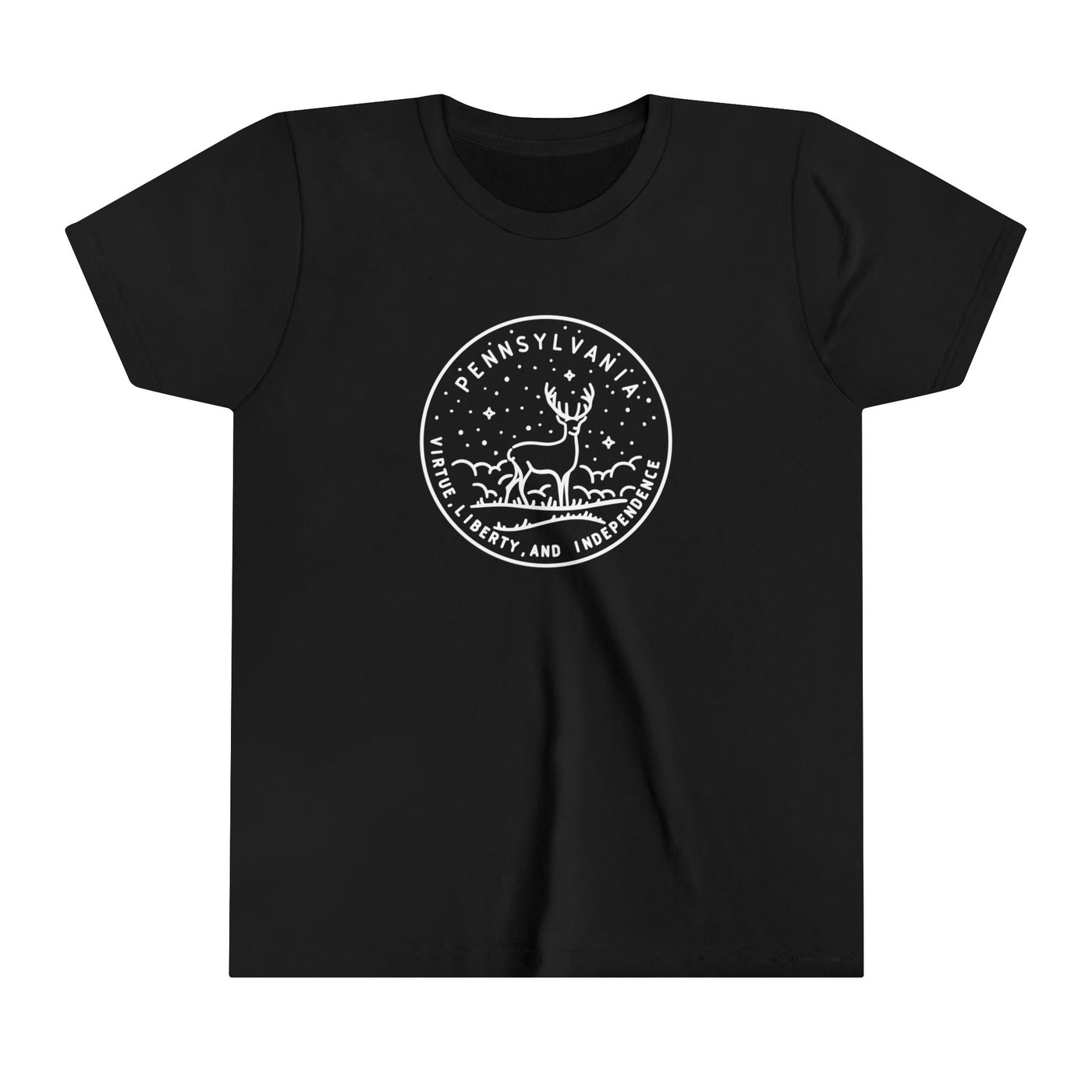 Pennsylvania State Motto Kids T-Shirt Black / S - The Northwest Store