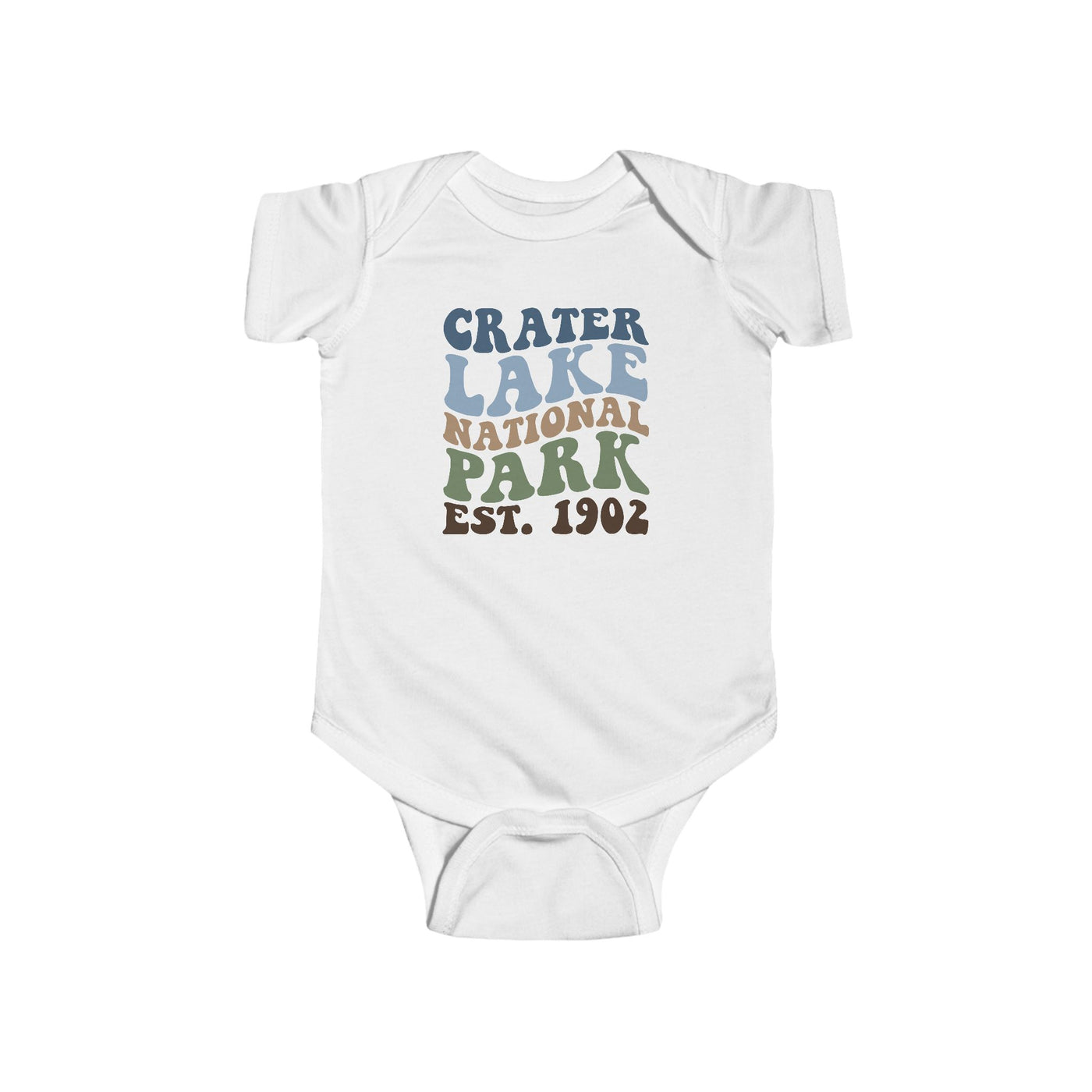 Crater Lake National Park Groovy Baby Bodysuit