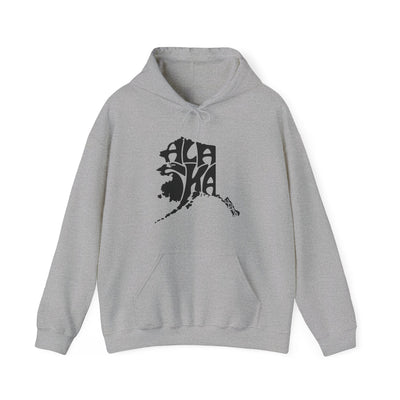 Alaska State Shape Hooded Sweatshirt Sport Grey / S - The Northwest Store