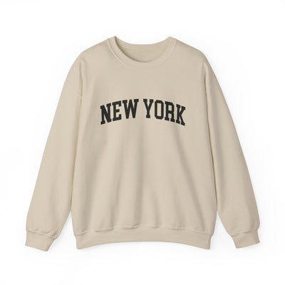 New York Varsity Crewneck Sweatshirt S / Sand - The Northwest Store