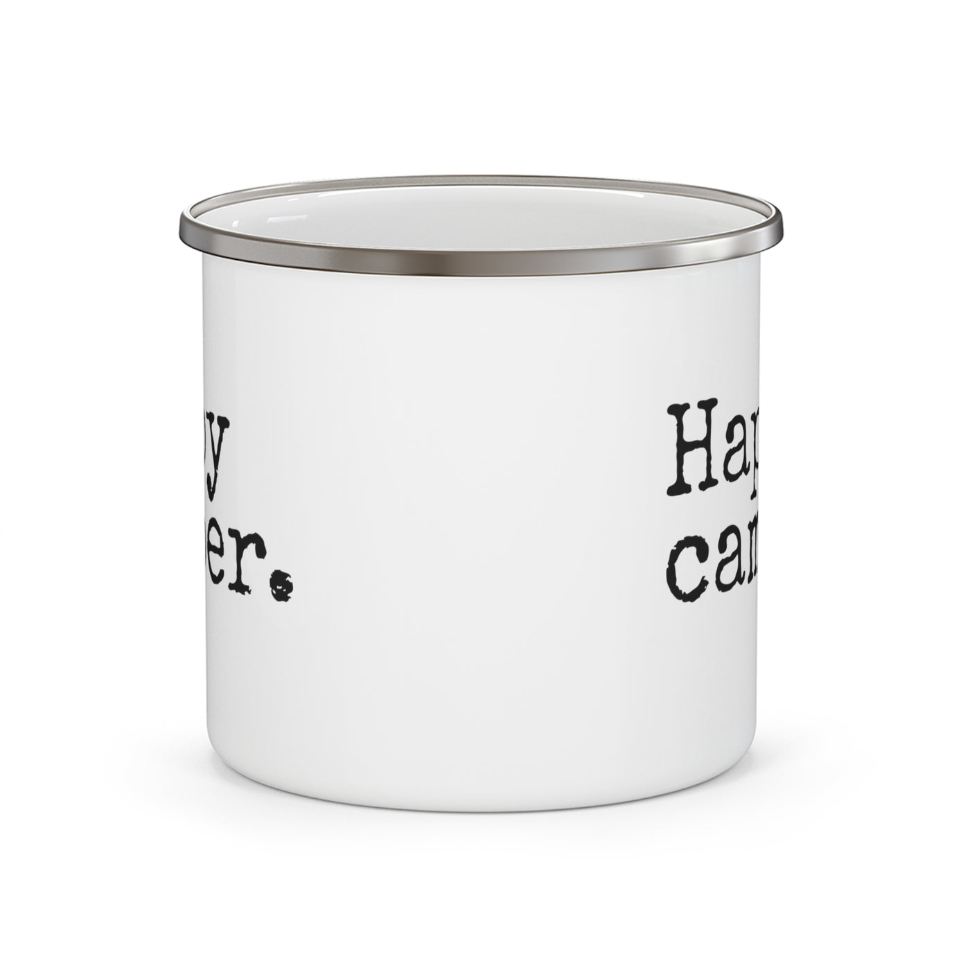 Happy Camper Enamel Camping Mug