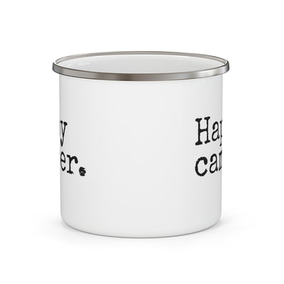 Happy Camper Enamel Camping Mug