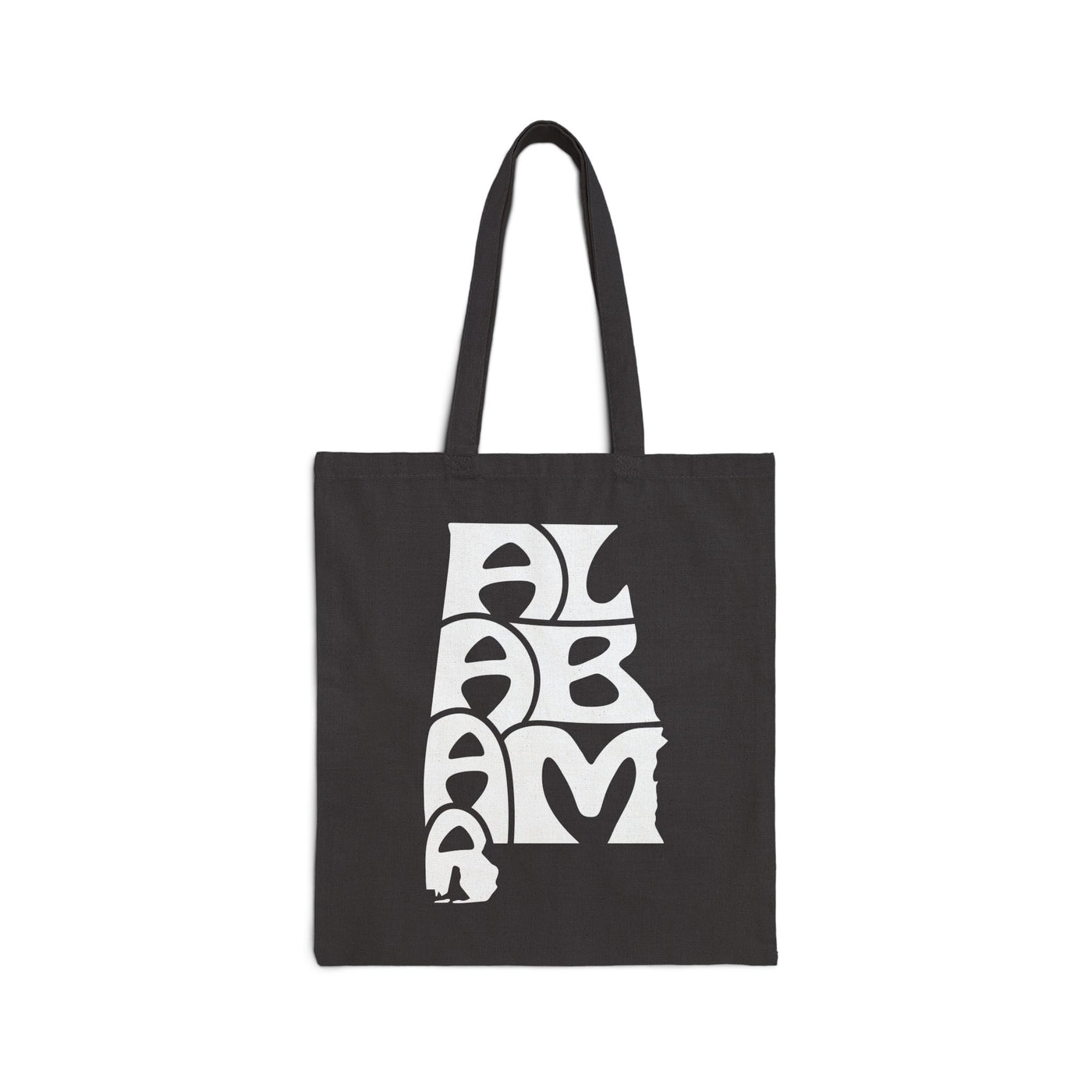 Alabama State Shape Tote Bag Black / 15" x 16" - The Northwest Store