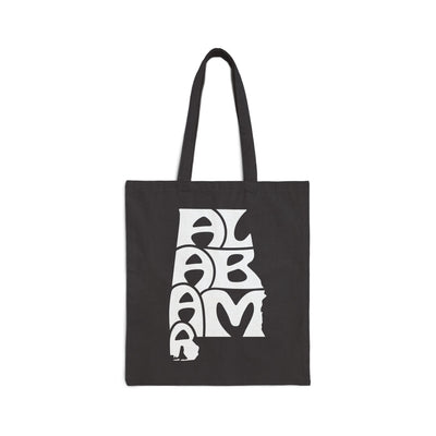 Alabama State Shape Tote Bag Black / 15" x 16" - The Northwest Store