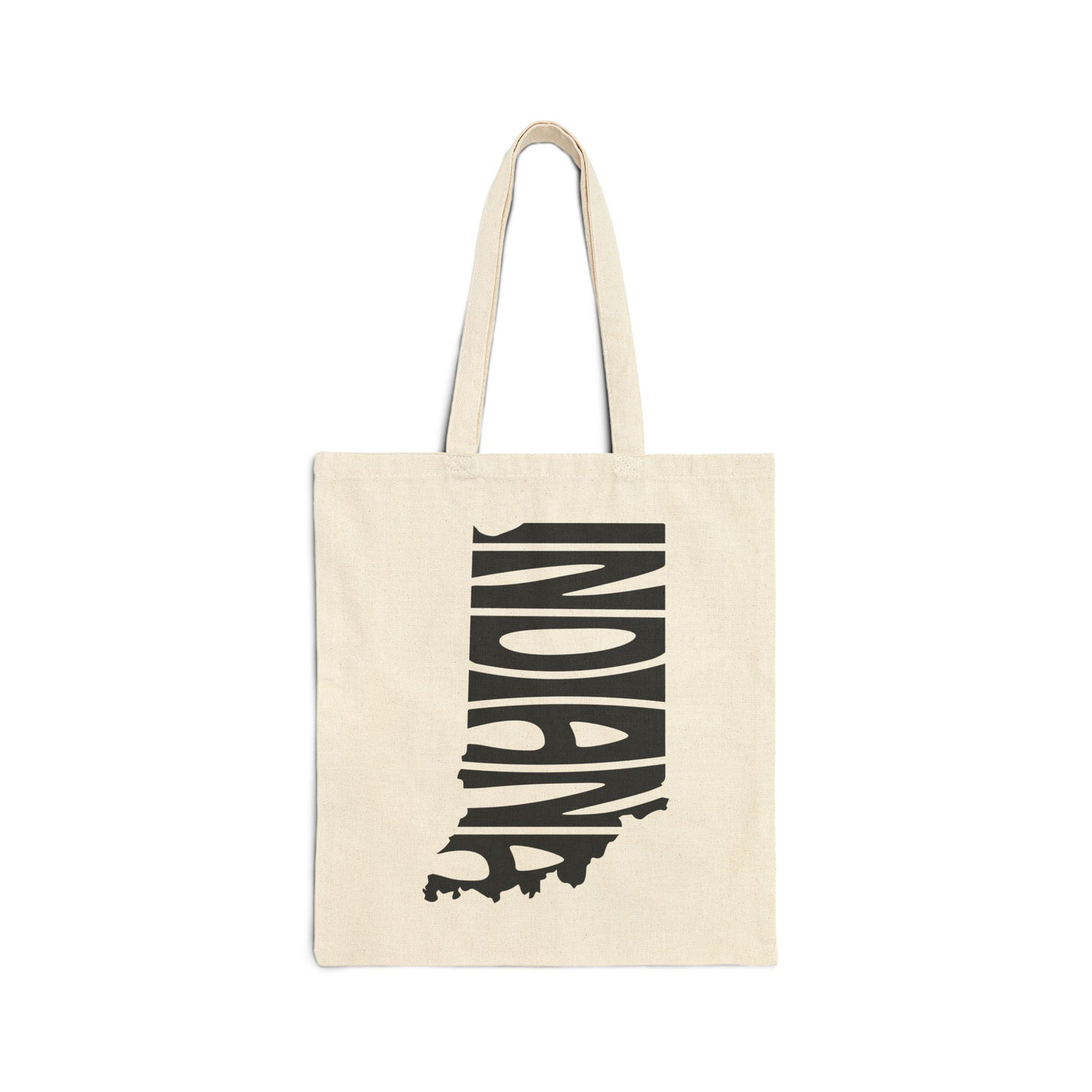 Indiana State Shape Tote Bag Natural / 15" x 16" - The Northwest Store