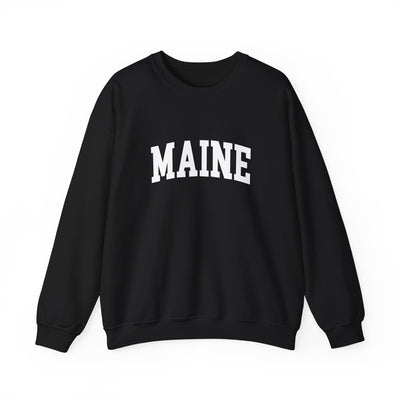 Maine Varsity Crewneck Sweatshirt S / Black - The Northwest Store