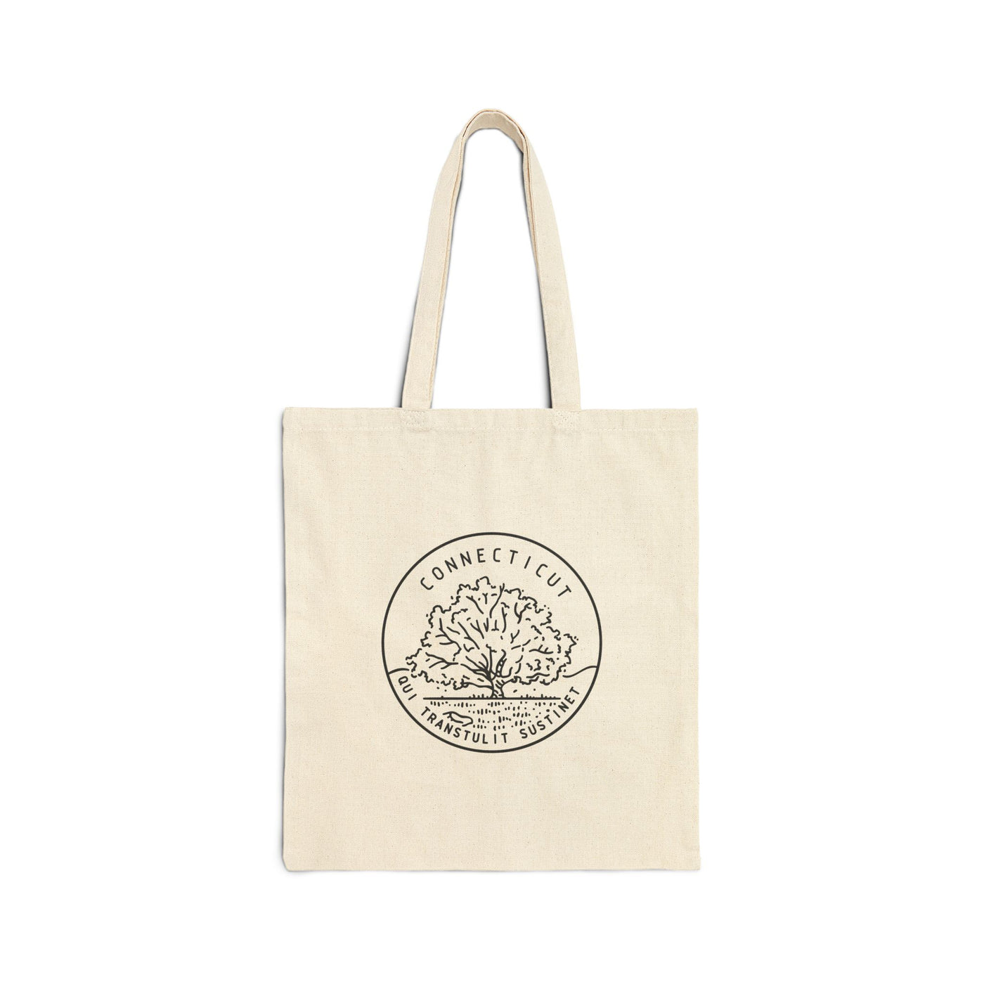Connecticut State Motto Tote Bag Natural / 15" x 16" - The Northwest Store