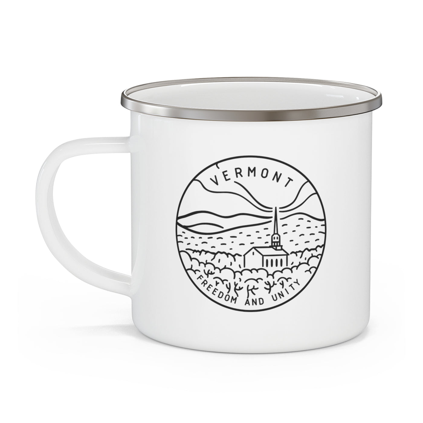Vermont State Motto Enamel Camping Mug