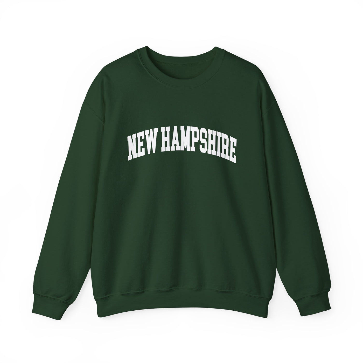 New Hampshire Varsity Crewneck Sweatshirt S / Forest Green - The Northwest Store