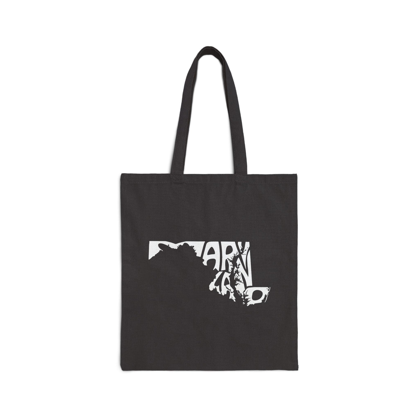 Maryland State Shape Tote Bag Black / 15" x 16" - The Northwest Store