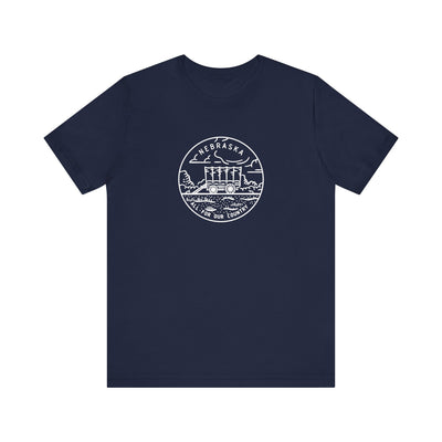 Nebraska State Motto Unisex T-Shirt XS / Navy - The Northwest Store