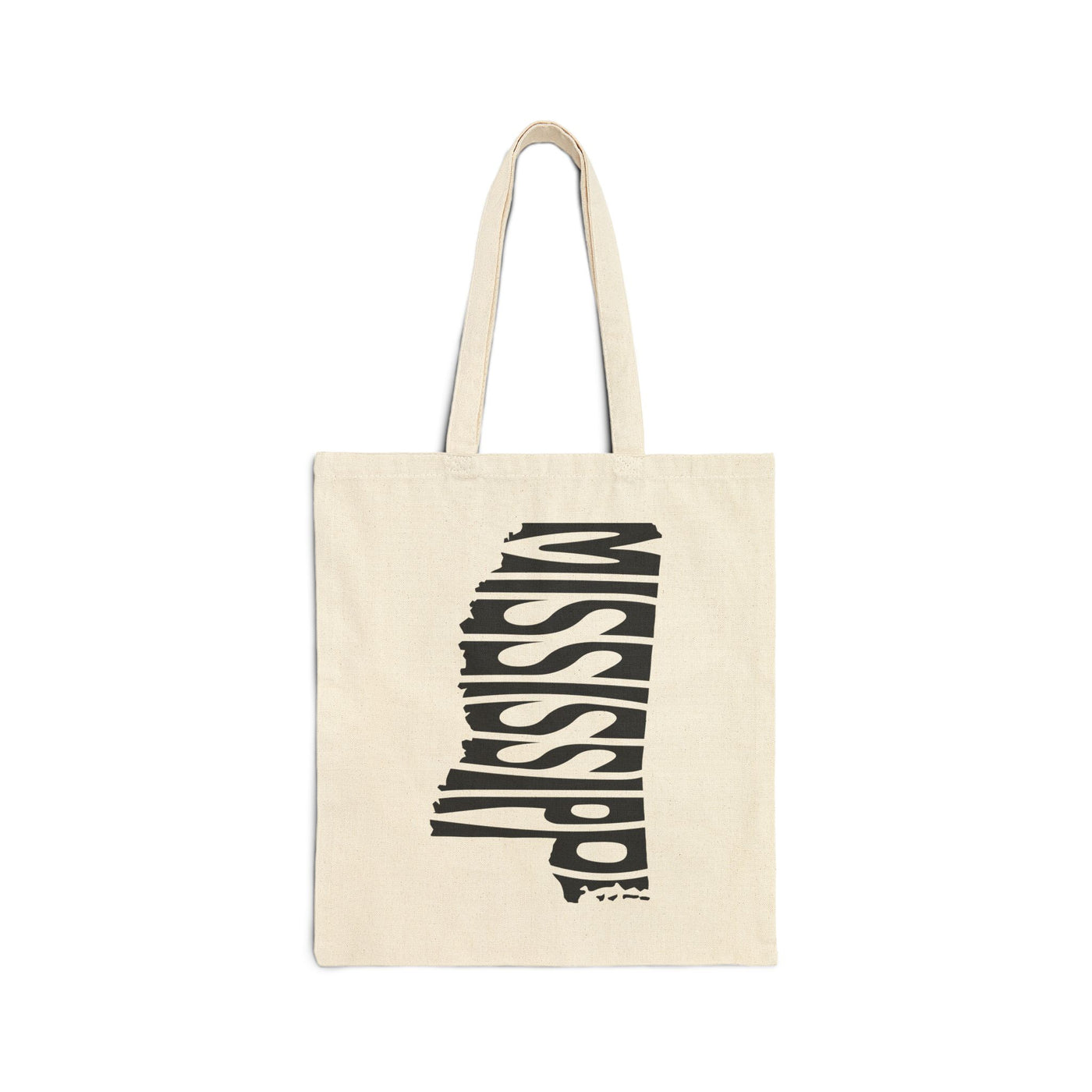 Mississippi State Shape Tote Bag Natural / 15" x 16" - The Northwest Store