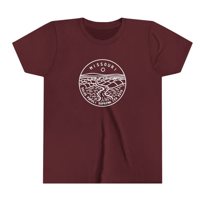 Missouri State Motto Kids T-Shirt Maroon / S - The Northwest Store