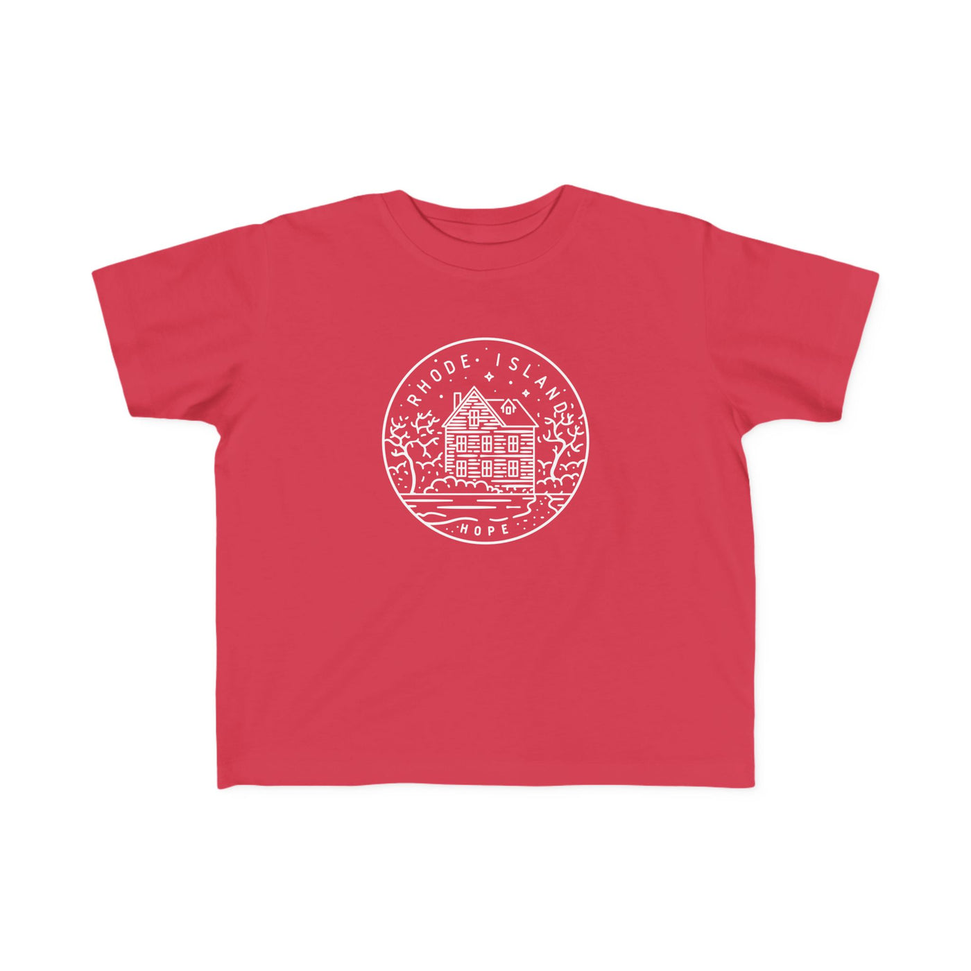 Rhode Island State Motto Toddler Tee Red / 2T - The Northwest Store