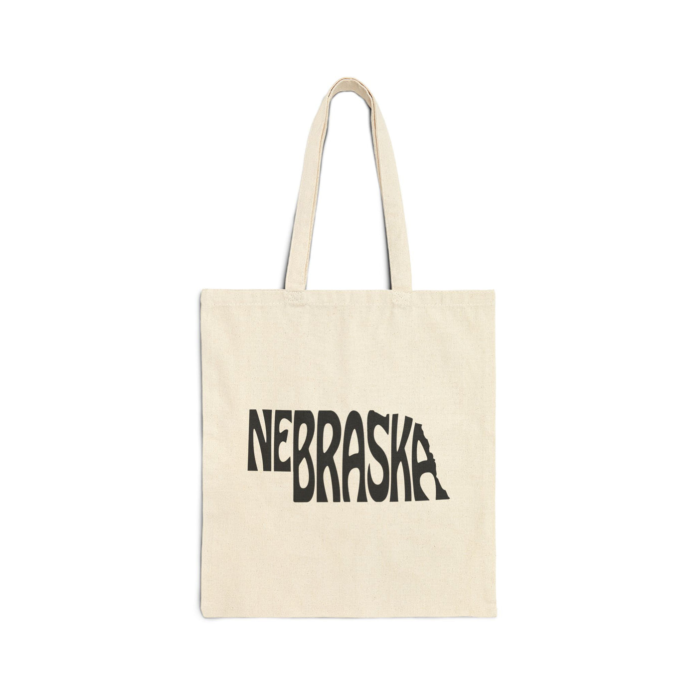 Nebraska State Shape Tote Bag Natural / 15" x 16" - The Northwest Store