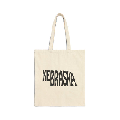 Nebraska State Shape Tote Bag Natural / 15" x 16" - The Northwest Store