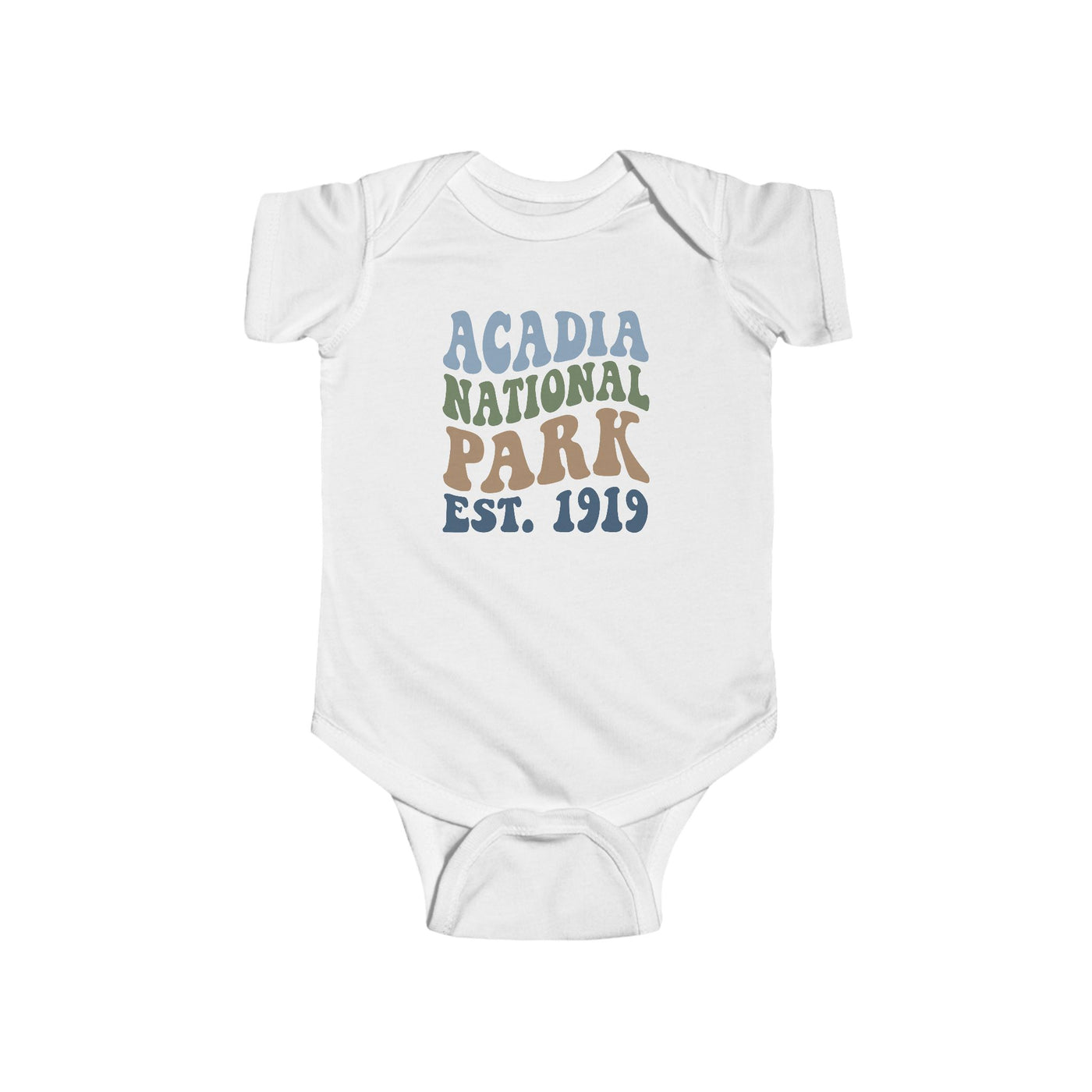 Acadia National Park Groovy Baby Bodysuit