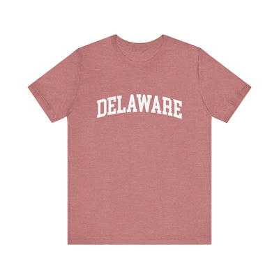 Delaware Varsity Unisex T-Shirt Heather Mauve / XS - The Northwest Store