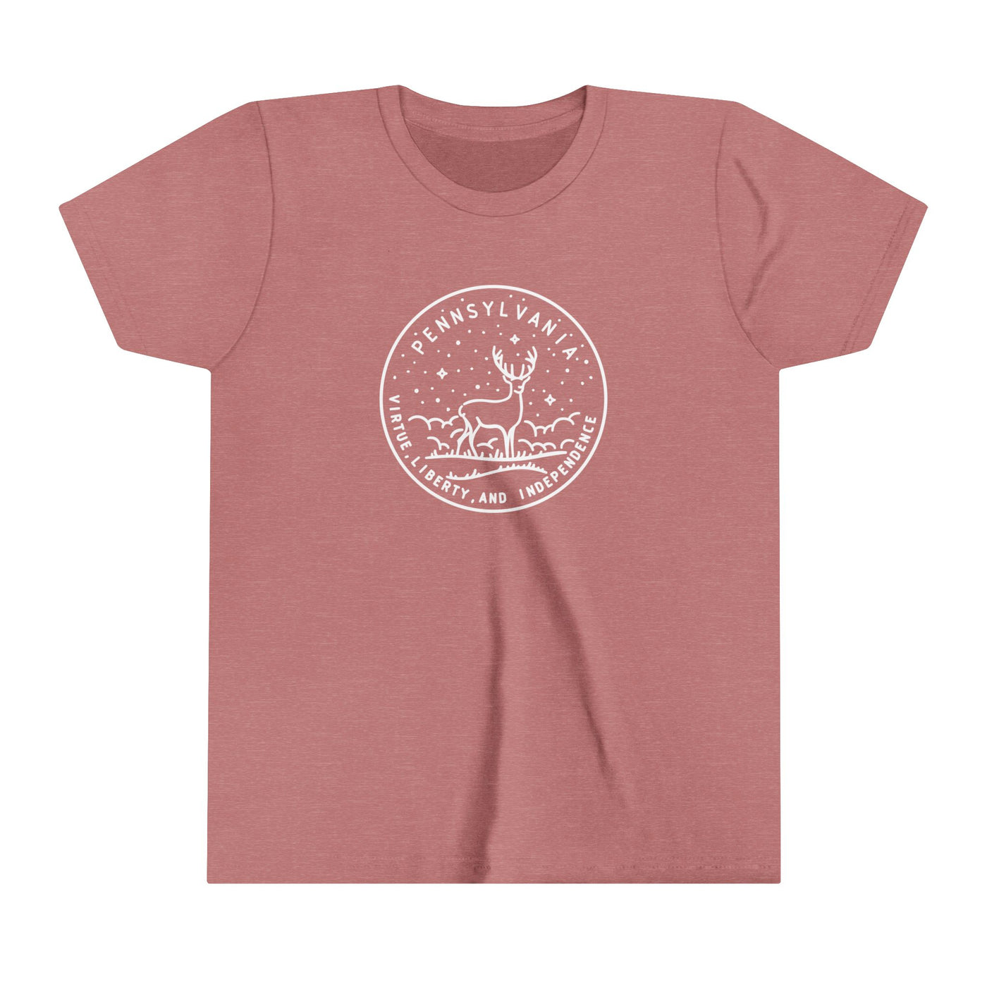 Pennsylvania State Motto Kids T-Shirt Heather Mauve / S - The Northwest Store