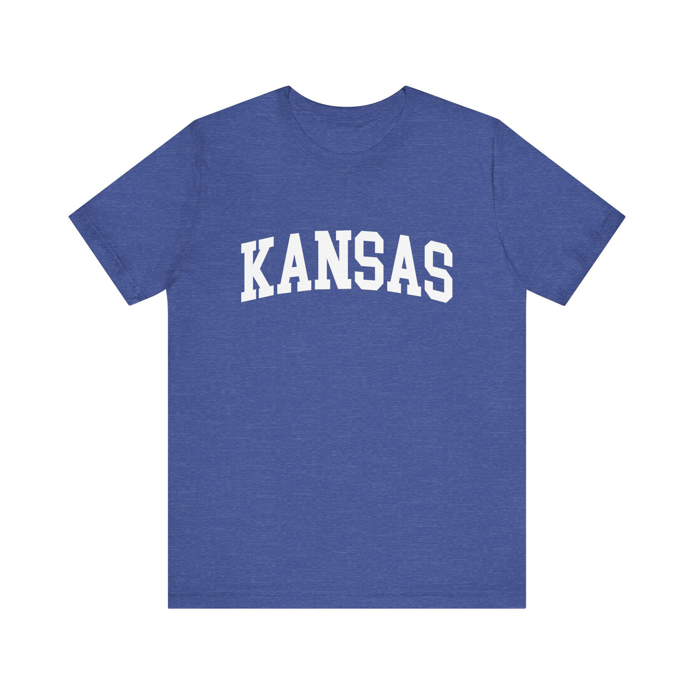 Kansas Varsity Unisex T-Shirt Heather True Royal / XS - The Northwest Store