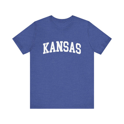 Kansas Varsity Unisex T-Shirt Heather True Royal / XS - The Northwest Store