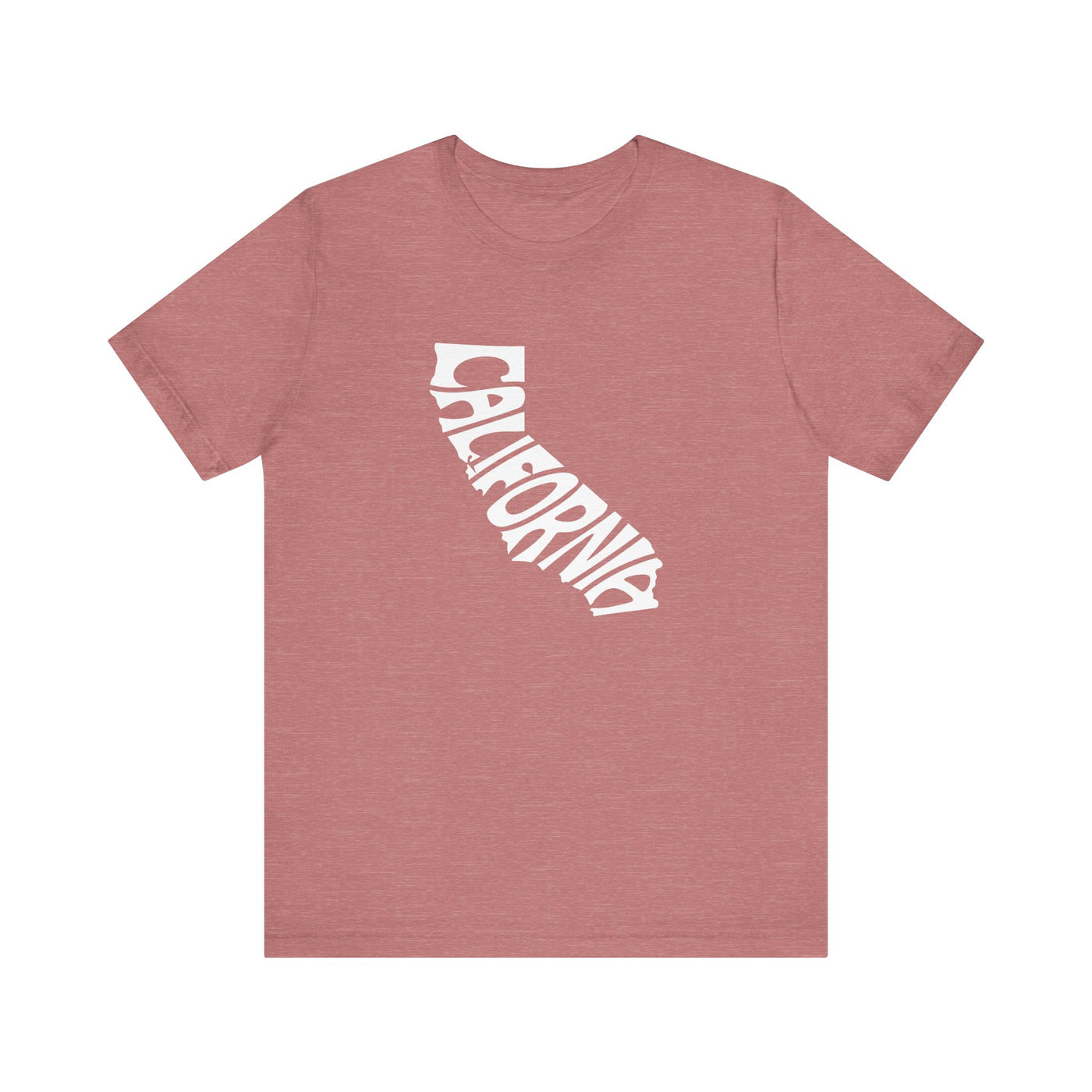 California State Shape Unisex T-Shirt Heather Mauve / XS - The Northwest Store