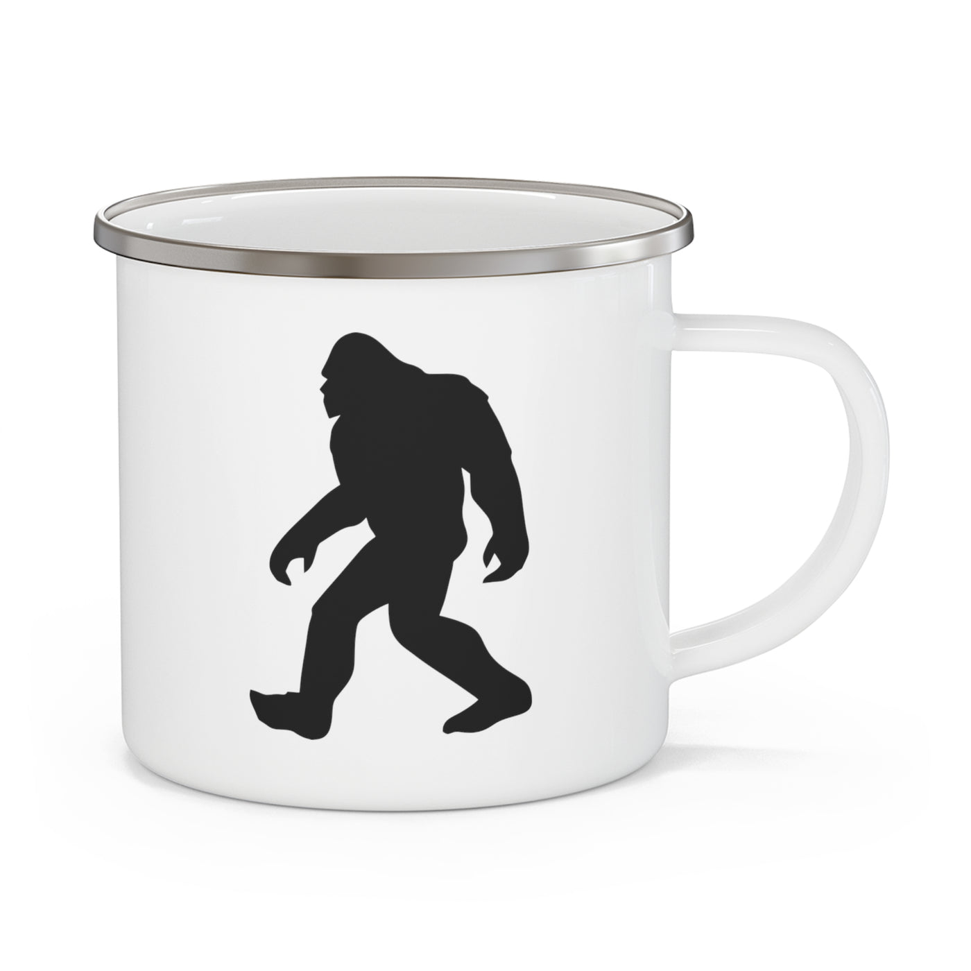 Sasquatch Enamel Camping Mug