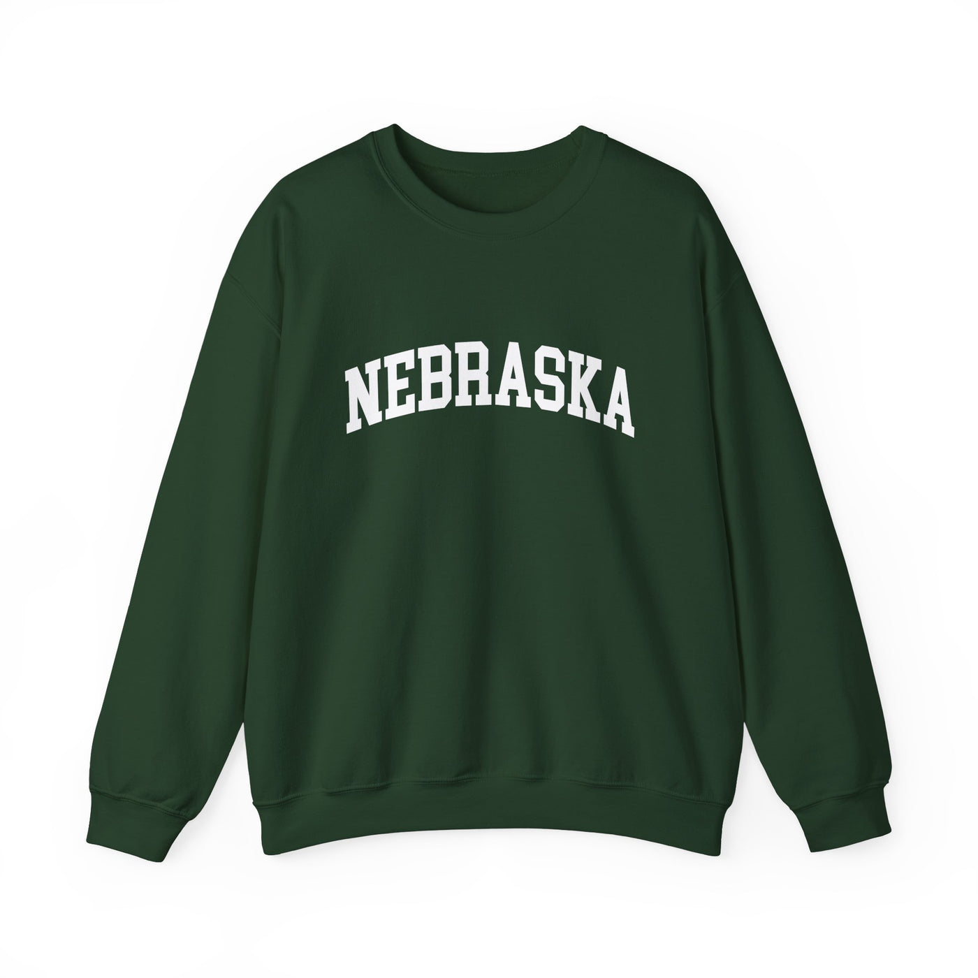 Nebraska Varsity Crewneck Sweatshirt S / Forest Green - The Northwest Store