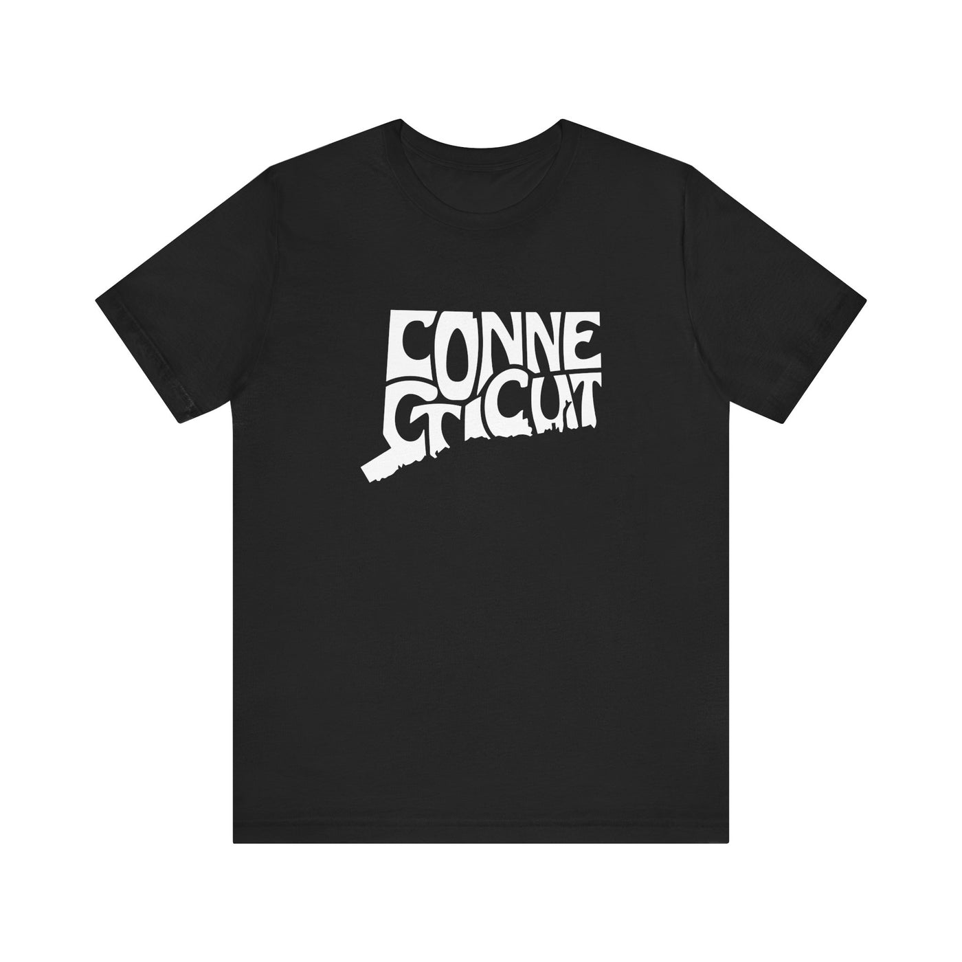 Connecticut State Shape Unisex T-Shirt Black / XS - The Northwest Store