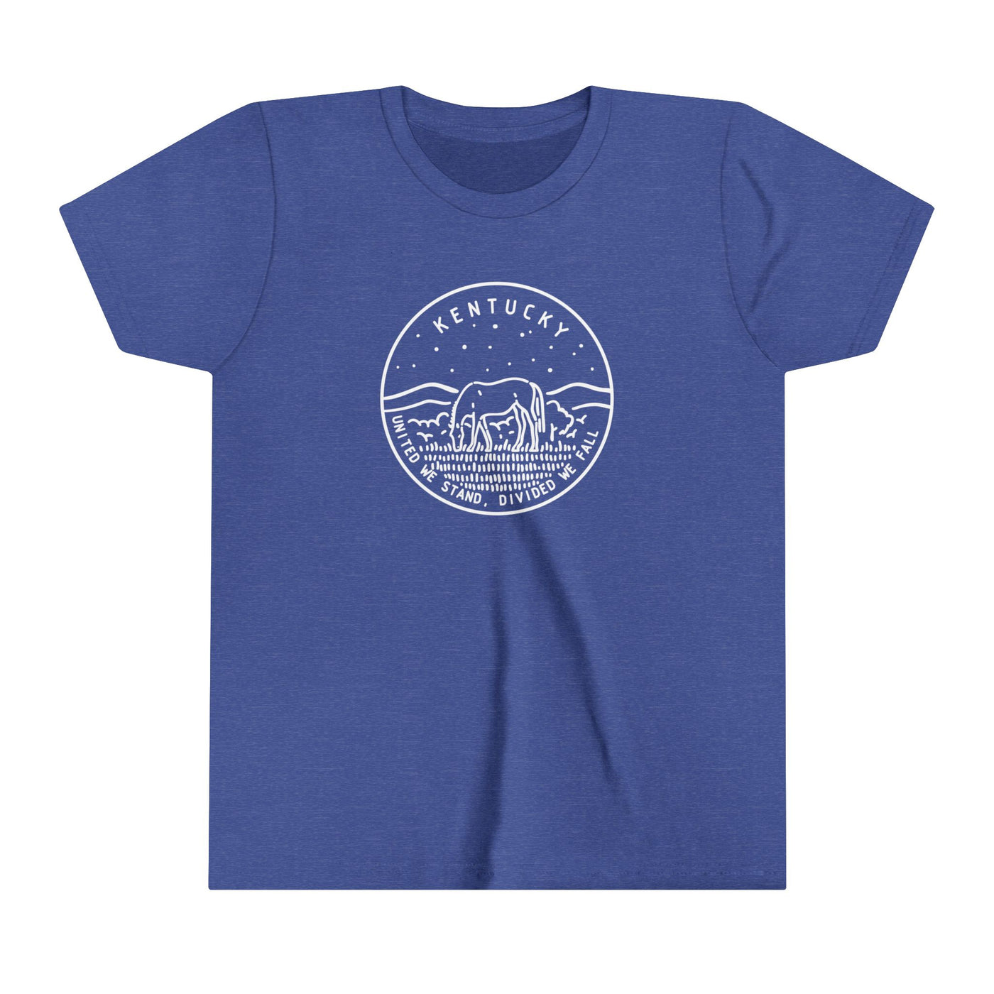 Kentucky State Motto Kids T-Shirt Heather True Royal / S - The Northwest Store