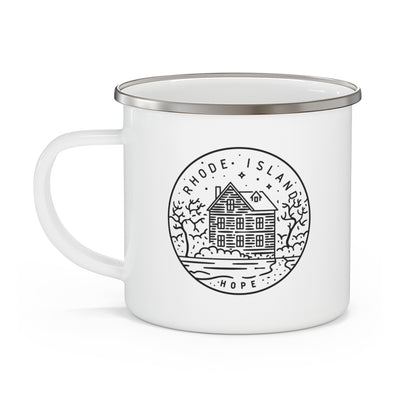 Rhode Island State Motto Enamel Camping Mug