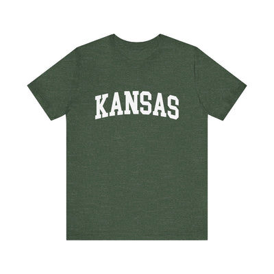 Kansas Varsity Unisex T-Shirt Heather Forest / XS - The Northwest Store