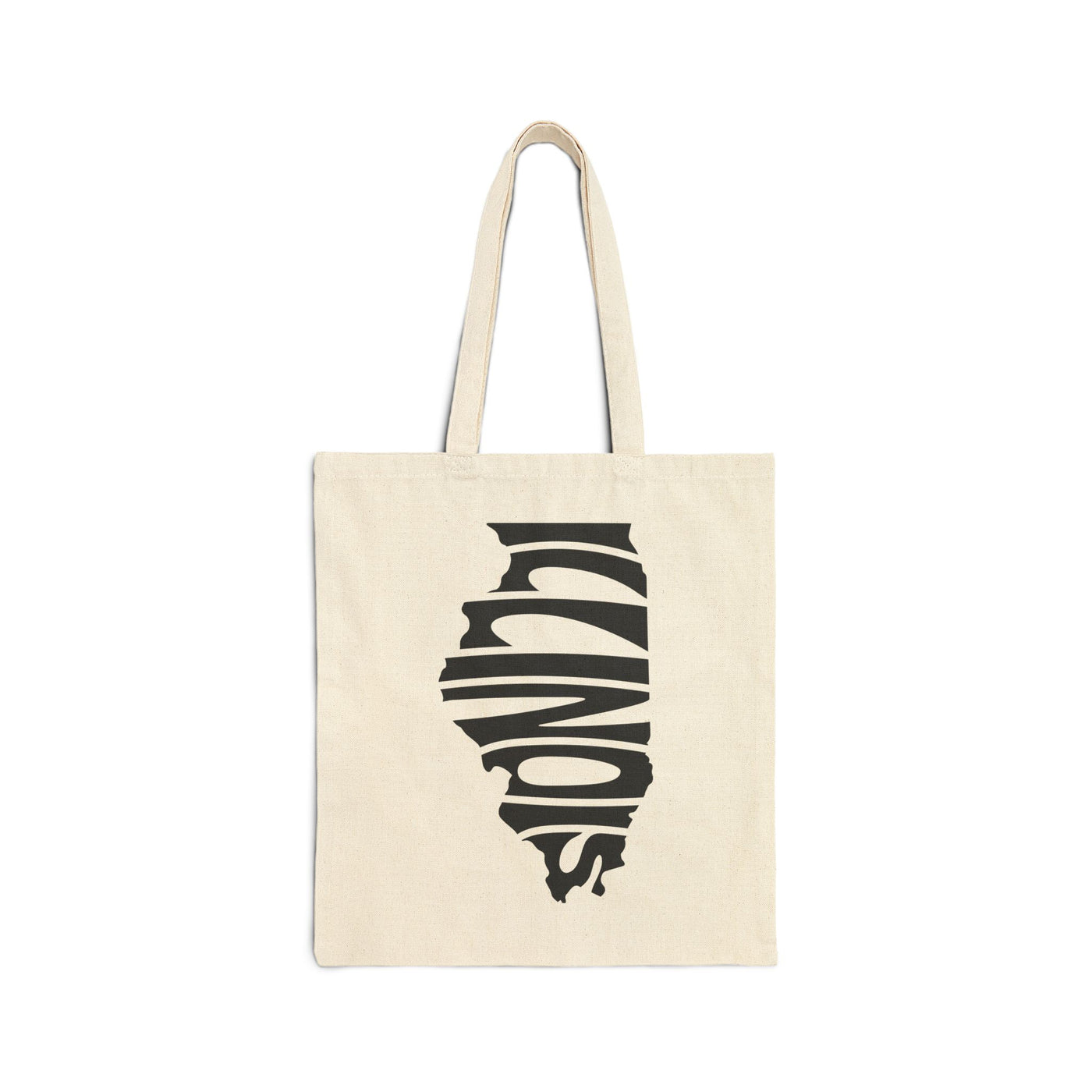 Illinois State Shape Tote Bag Natural / 15" x 16" - The Northwest Store