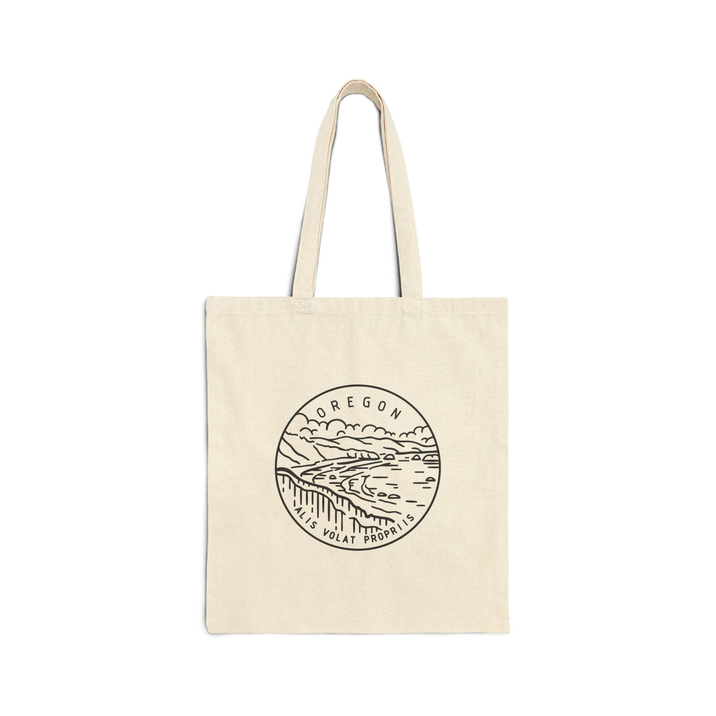 Oregon State Motto Tote Bag Natural / 15" x 16" - The Northwest Store