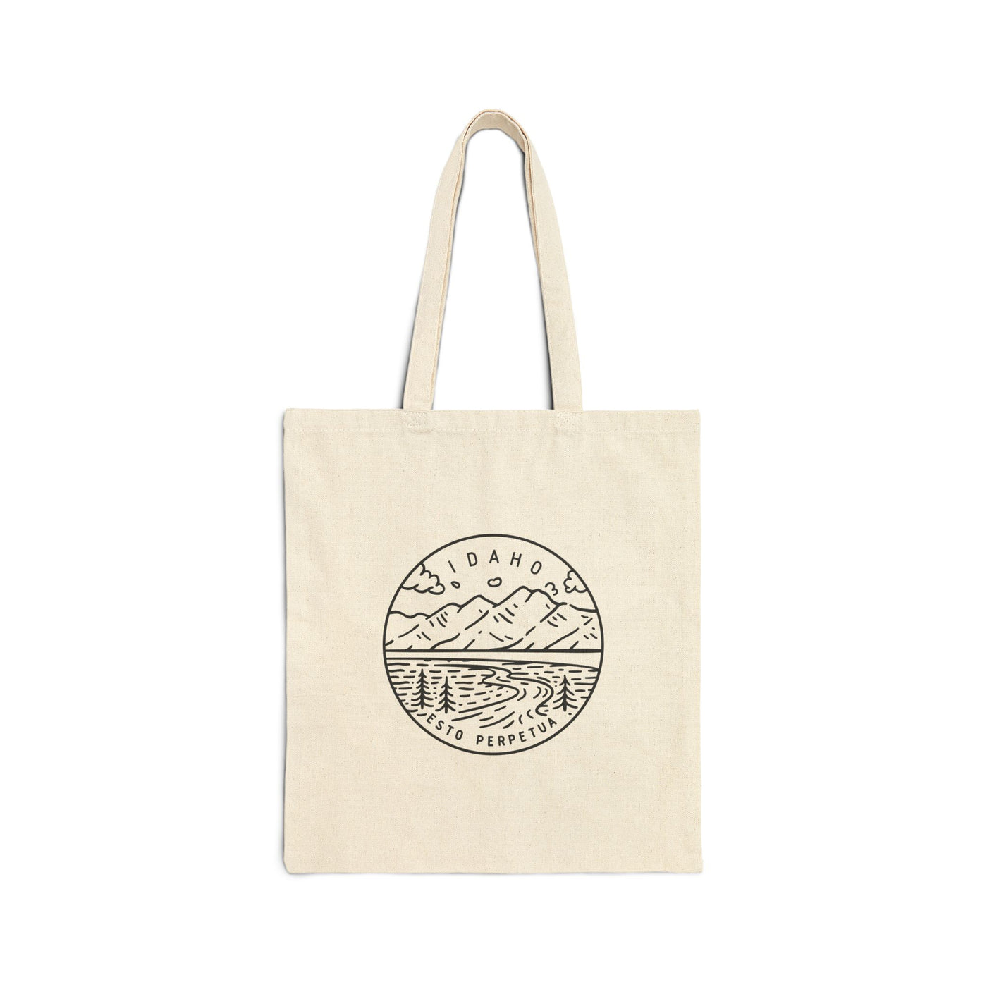 Idaho State Motto Tote Bag Natural / 15" x 16" - The Northwest Store