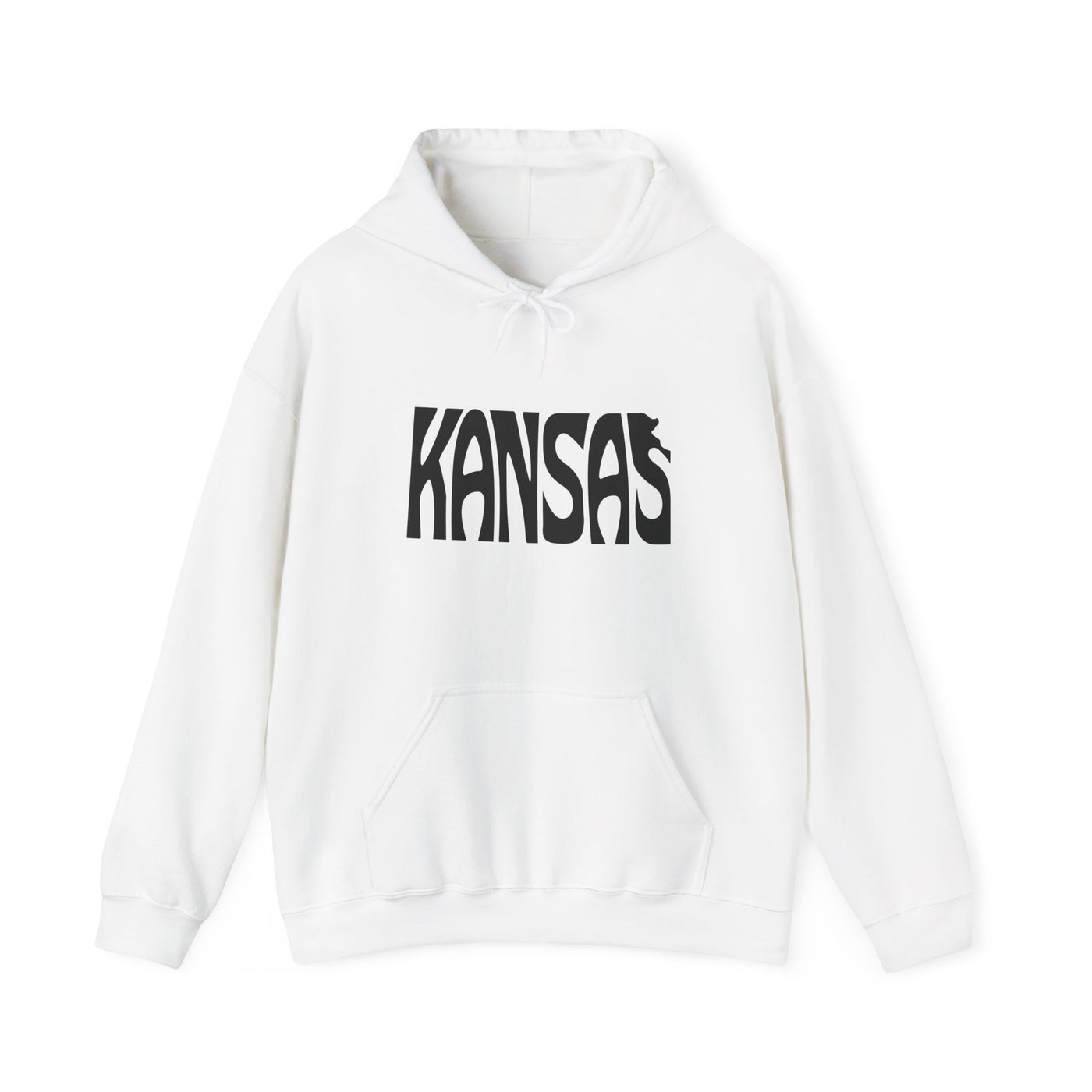 Kansas State Shape Hooded Sweatshirt White / S - The Northwest Store