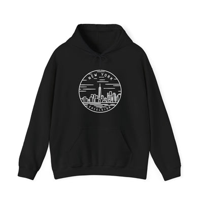 New York State Motto Hooded Sweatshirt Black / S - The Northwest Store