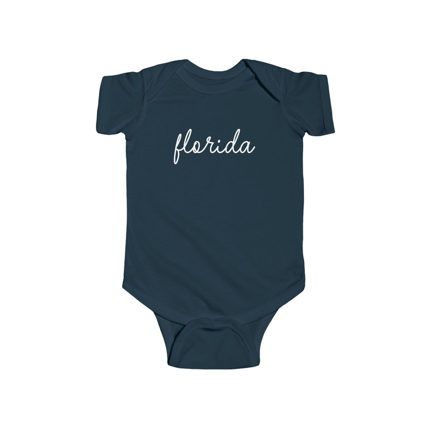 Florida Script Baby Bodysuit Navy / NB (0-3M) - The Northwest Store