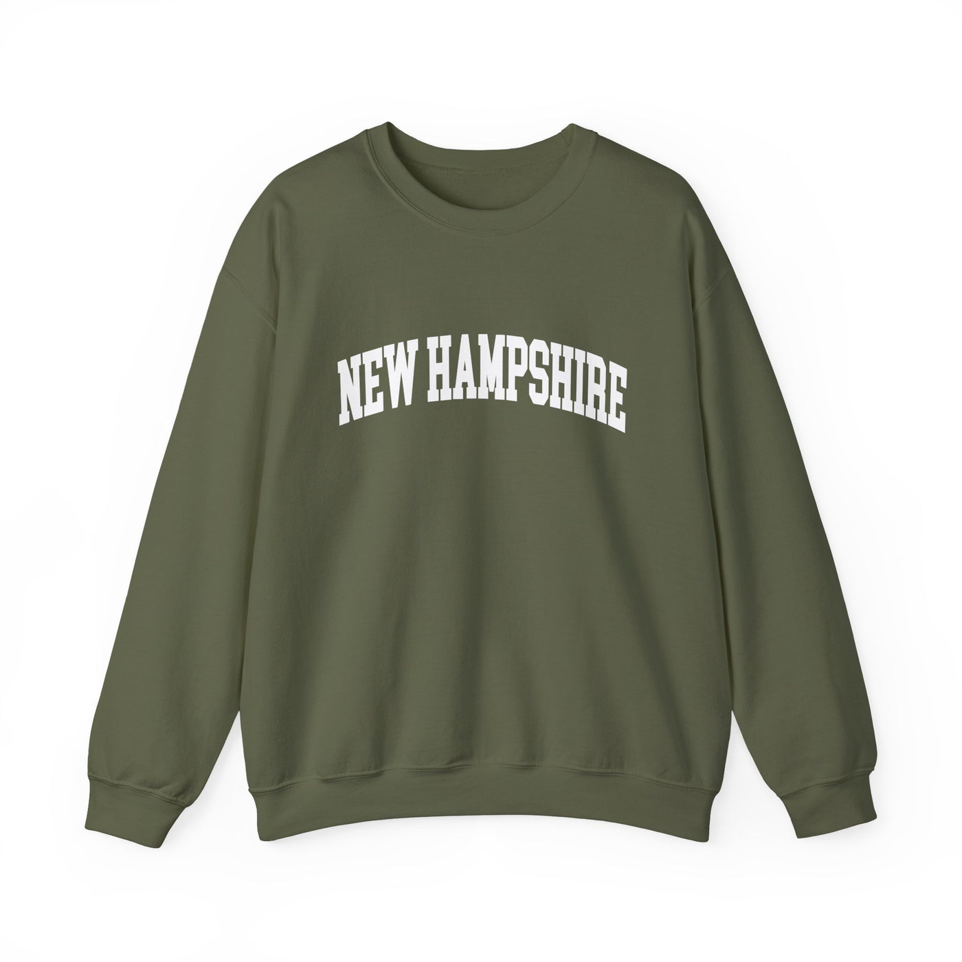 New Hampshire Varsity Crewneck Sweatshirt S / Military Green - The Northwest Store