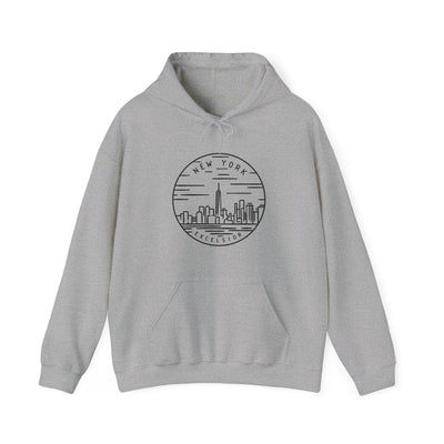 New York State Motto Hooded Sweatshirt Sport Grey / S - The Northwest Store