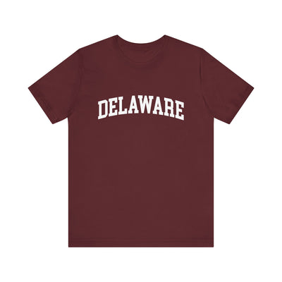 Delaware Varsity Unisex T-Shirt Maroon / XS - The Northwest Store