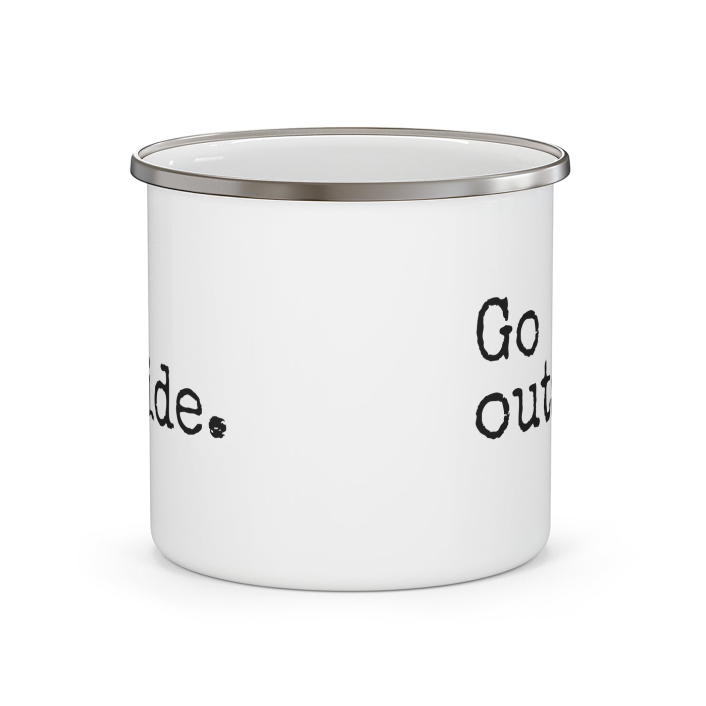 Go Outside Enamel Camping Mug