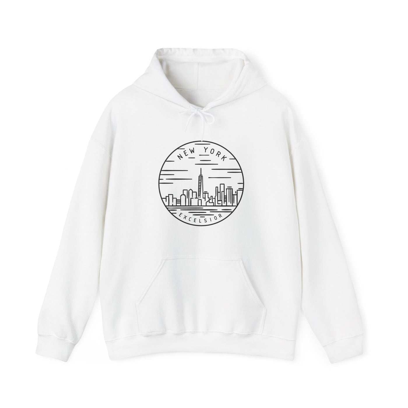 New York State Motto Hooded Sweatshirt White / S - The Northwest Store