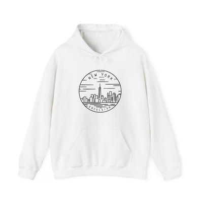 New York State Motto Hooded Sweatshirt White / S - The Northwest Store