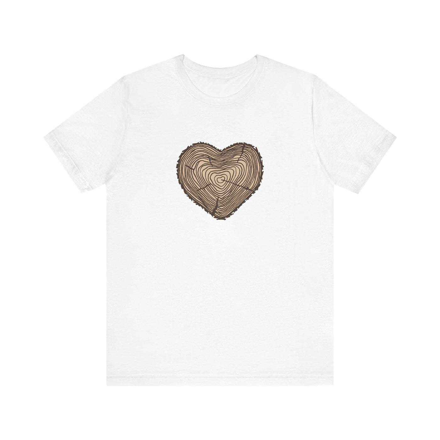 Tree Rings Heart Unisex T-Shirt White / XS - The Northwest Store