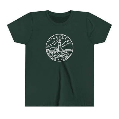 Maine State Motto Kids T-Shirt Forest / S - The Northwest Store