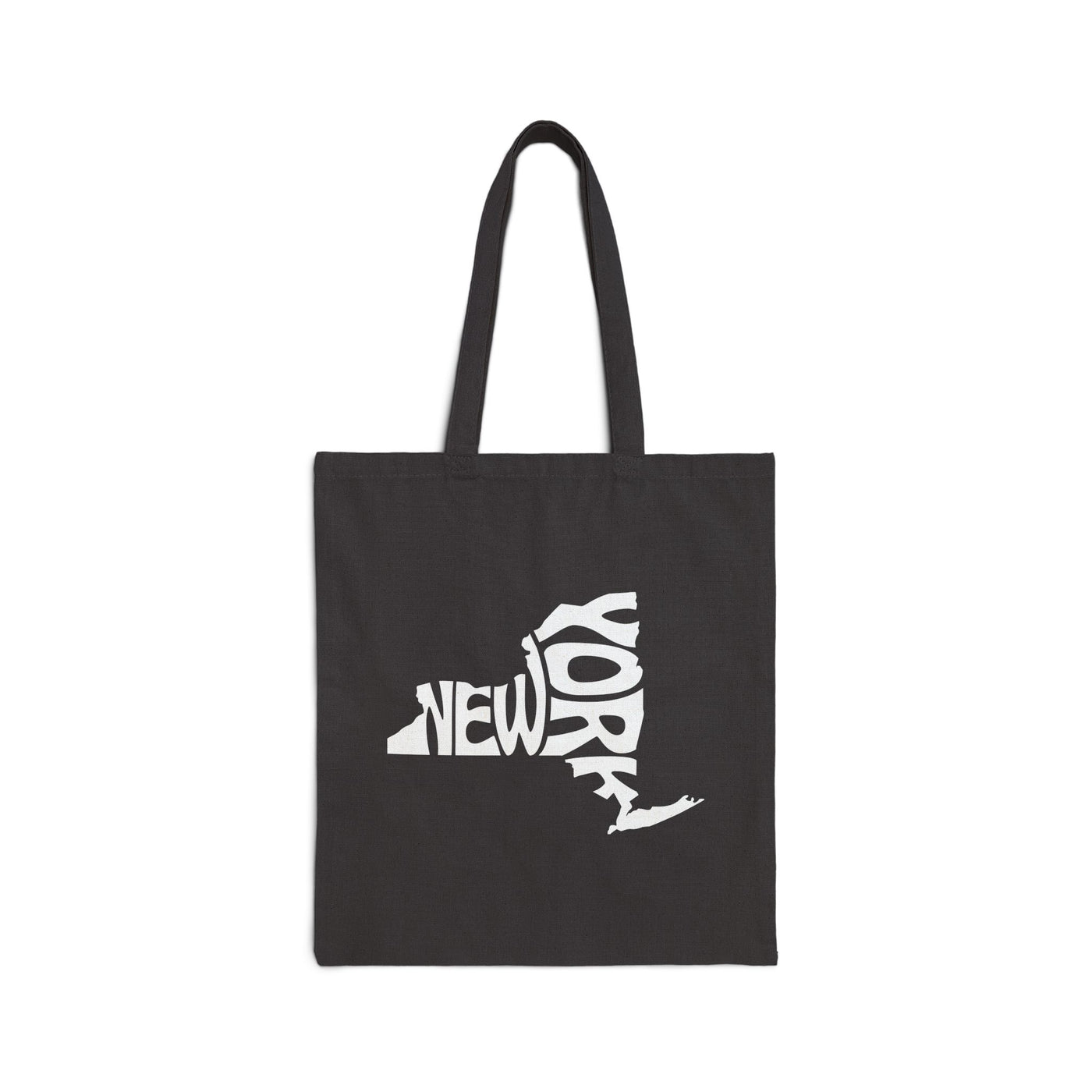 New York State Shape Tote Bag Black / 15" x 16" - The Northwest Store